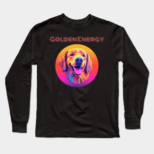 Retro Golden Energy-Golden Retriever Long Sleeve T-Shirt